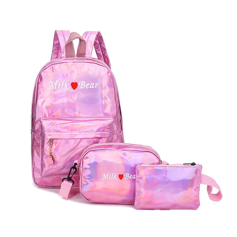 

2018 New Style Korean-style Backpack Women's Harajuku Colorful Laser Backpack Campus MORI Series Student Hipster School Bag