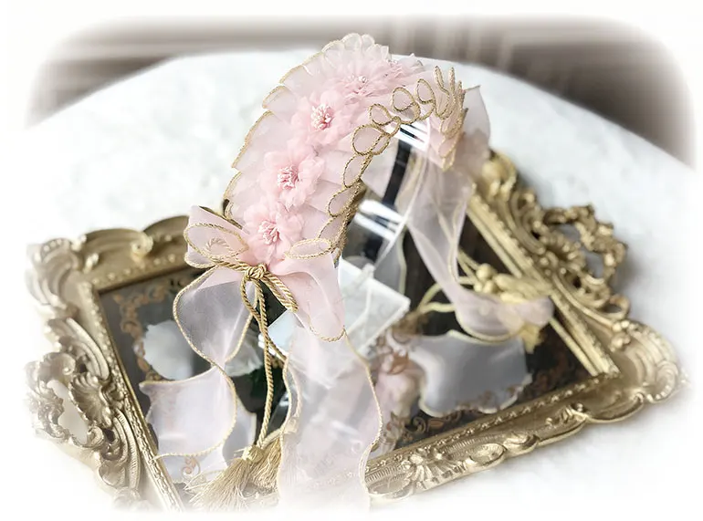 Вишневый снег весной милый головной убор ручной работы Hairband KC ленты для волос Сакура цветок Лолита сладкий розовый слоновой кости мята