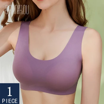 

BANNIROU Seamless Active Bra Strapless Push Up Lingerie Wire Free Bras Sports High Quality Soft Underwear For Woman 2020 New