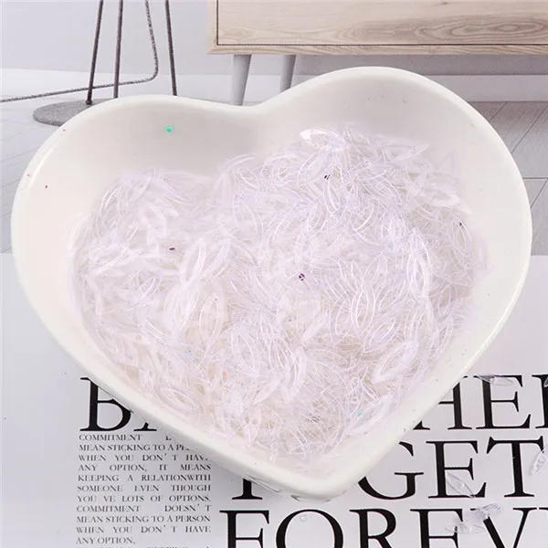 100Pcs/Pack 3*9MM Hollow Horse Eyes Sequins PVC Paillettes DIY Wedding Sewing Sequin Craft Garment Lentejuelas Accessories White Transparent