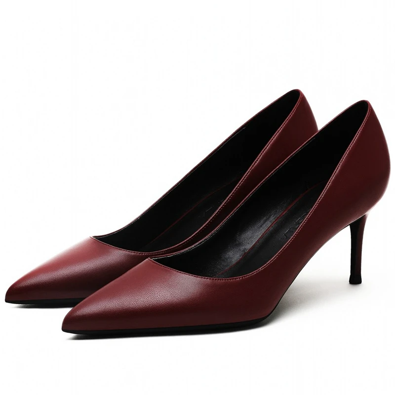 

Candy Color Ladies Shoes Big Size 34-42 High Heels Pointed Toe Women Pumps Office Women Stiletto Soft Leather Shoes E0003