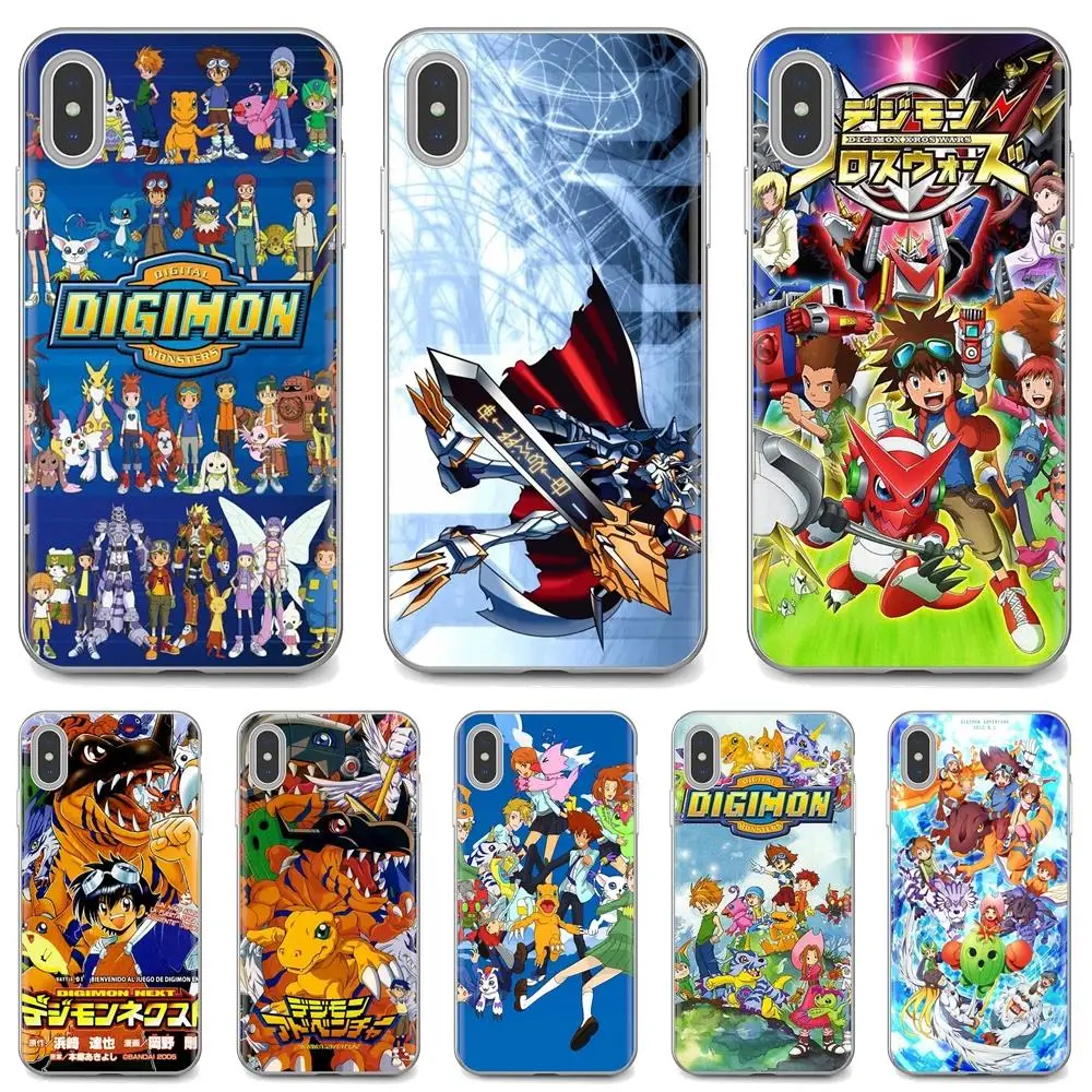 Мягкий чехол для Samsung Galaxy S6 S10E S10 Edge Lite Plus Core Grand Prime Alpha J1 mini Digimon Adventure Tri с японским