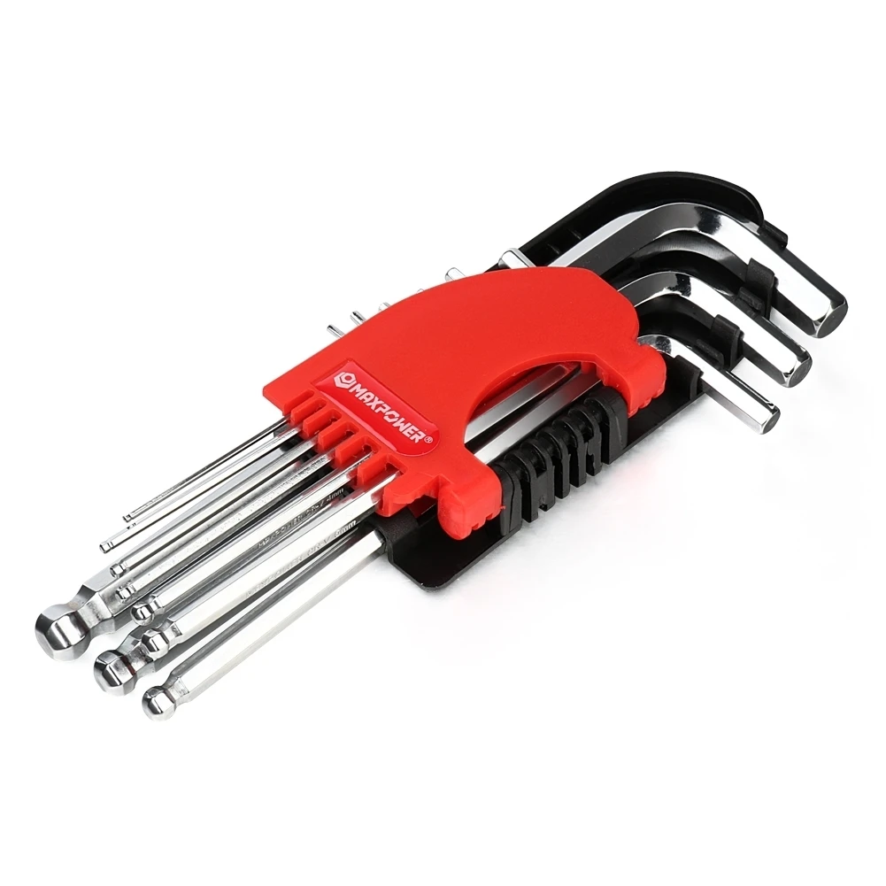 9Pcs Hex Key Allen Wrench Metric Size Chromium-vanadium Steel Spanner Set Short Long Arm For Bicycle Motorcycle Repair Tools