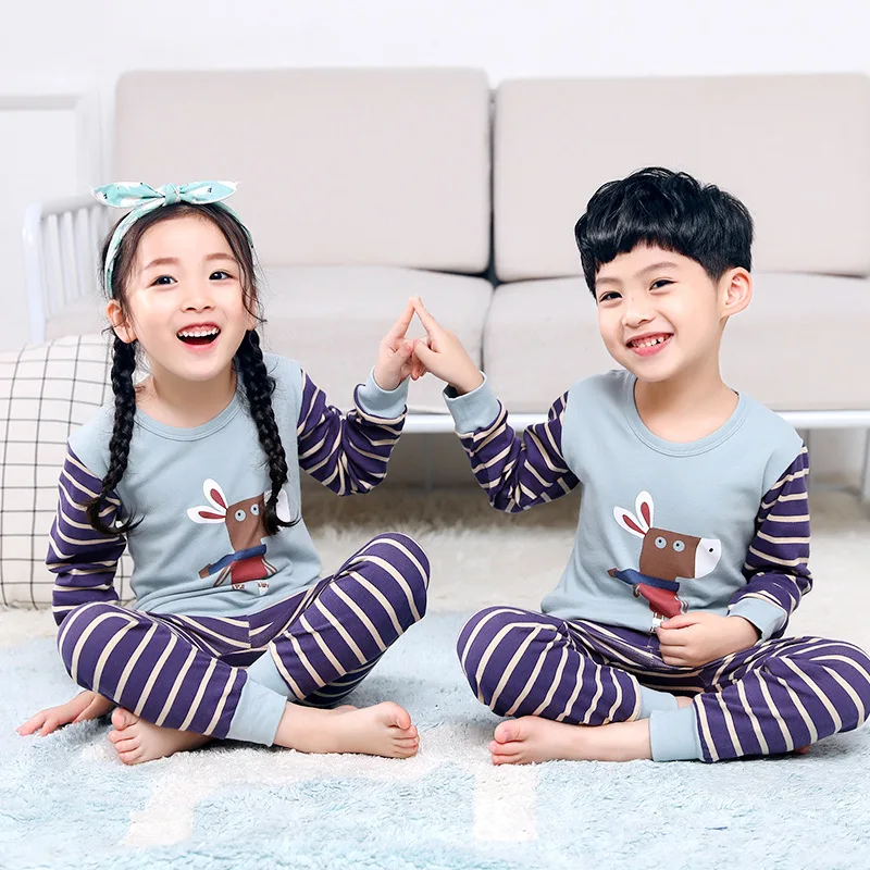 Детские рождественские пижамы для мальчиков, пижамы для девочек, пижама с динозавром, комплекты для малышей, Детская Пижама для девочки, одежда для сна для мальчиков - Цвет: 11 Pyjama Enfant