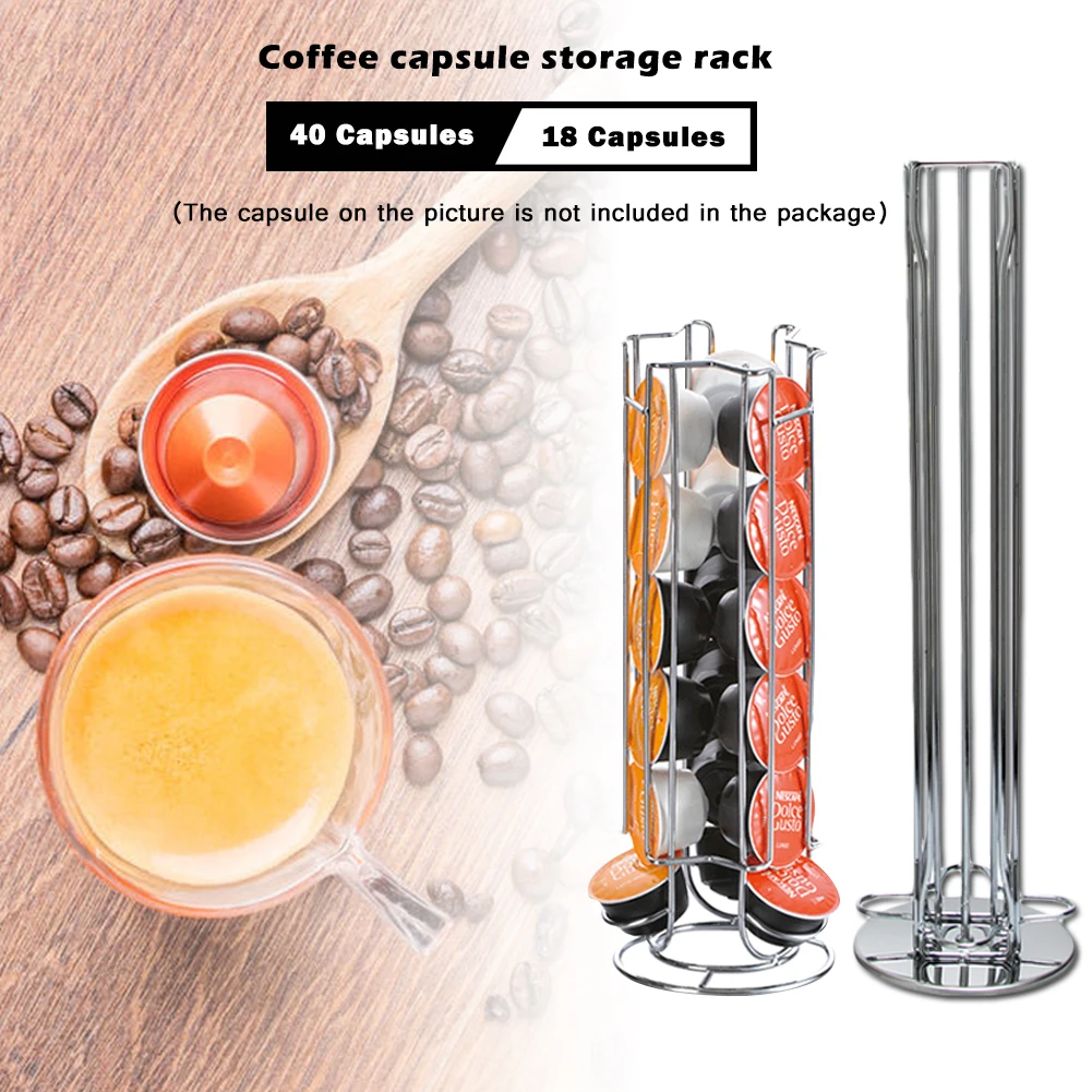 Новинка металлическое покрытие Koffie Pod Houder Ijzer Chroom подставка для капсул Opbergrek voor 18