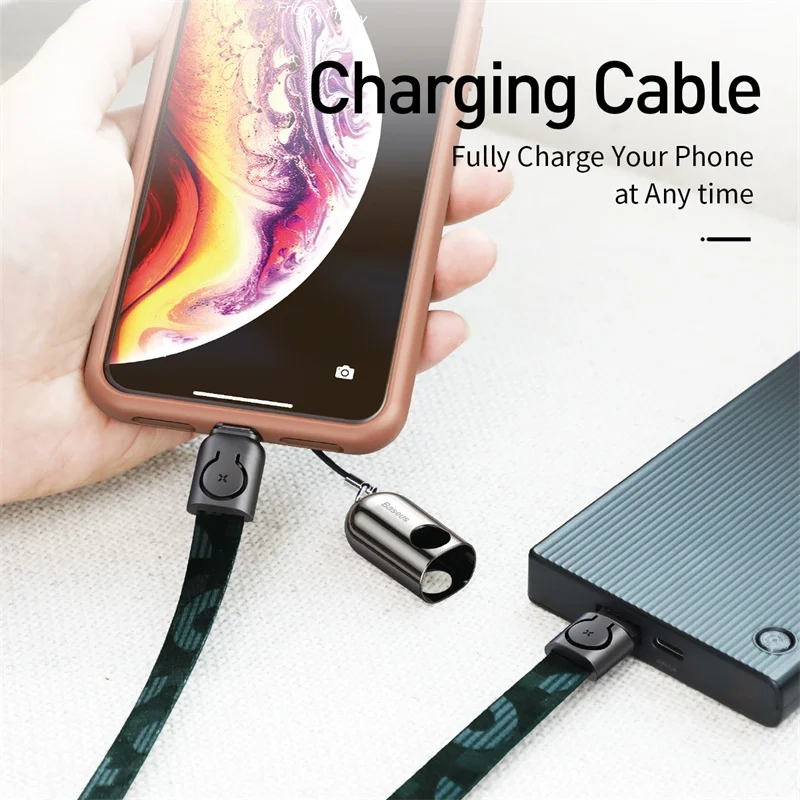 Baseus портативный короткий usb зарядный кабель для iPhone xs max xr 8 7 6s plus 11 ipad pro Зарядка для apple lightning Кабель шнур