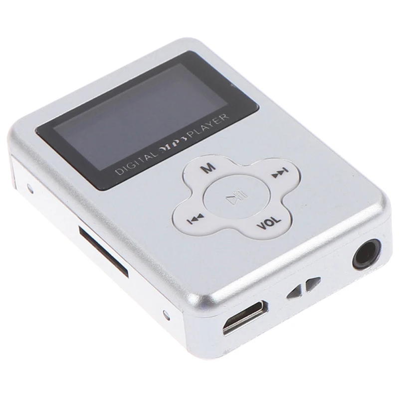 Прекрасный USB мини MP3-плеер ЖК-экран Поддержка 32 ГБ Micro SD TF карта walkman MP3-плеер Мини Прямая Новое поступление - Цвет: Серый