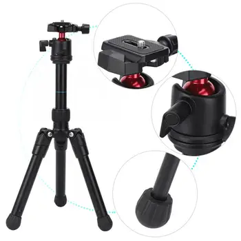 

tripod Aluminium Alloy Mini Camera Desktop Folding Stretchable Adjustable Tripod with Panoramic Ball Head tripode camara
