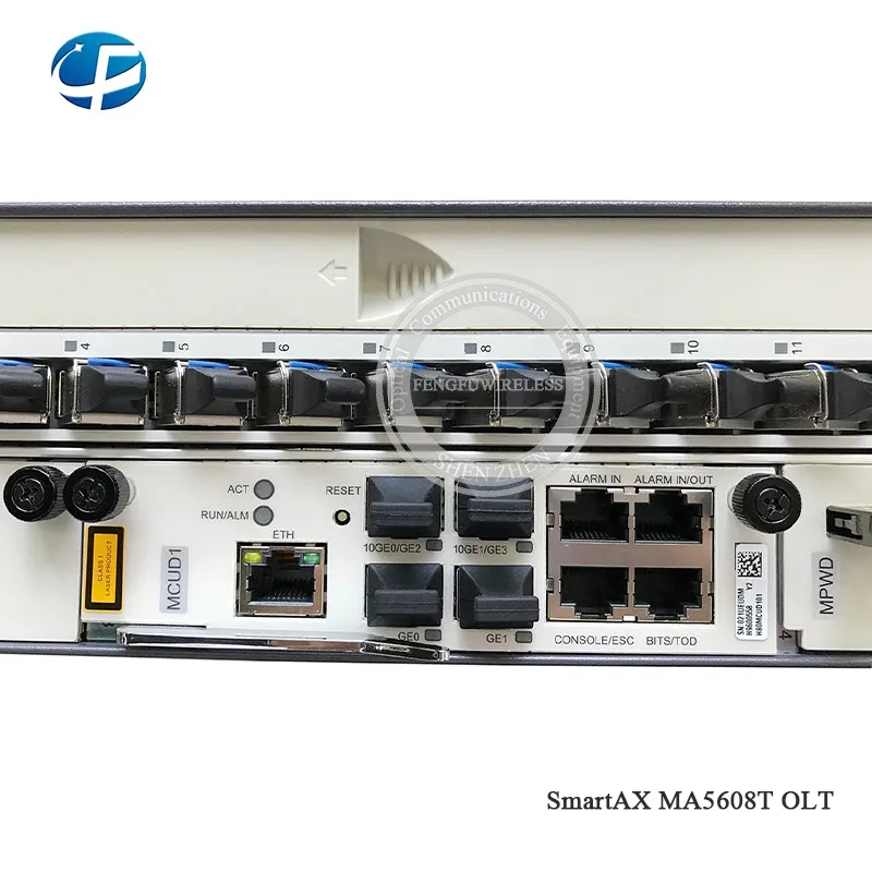 Плата управления Hua wei Gigabit GPON OLT MA5608T, 1*10G MCUD1, 1* MPWD(AC+ DC), 16 ПОРТ GPFD C+ SFP moudle gpon OLT