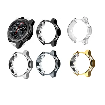 

Soft TPU Protective Case Cover For Samsung Gear S3 Classic Watch Frontier Galaxy Watch Cover Frame 46mm Protective Bumper Shell