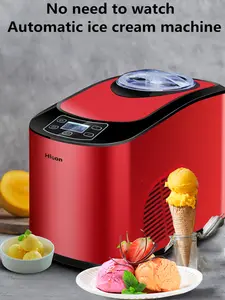 220V 50Hz Домашняя полностью автоматическая мини-машина для мороженого, бытовая машина для мороженого 1.5L 140W Ice Cream Maker Машина для мороженого