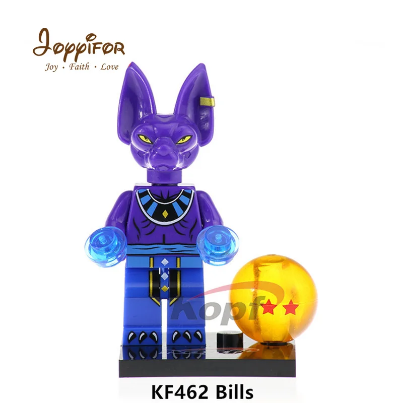 New Dragon Balls Dyspo Bills Android Saiyan Son Goku Vegeta Jiren Mini Action Figures Building Blocks Bricks Kids Toys Gift - Цвет: Золотой
