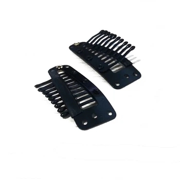

20pcs Professional Hair Clips 10 Teeth Metal Snap Wig Clips for Hair Extensions, Hair Extension Tool Color Black Free Shipping