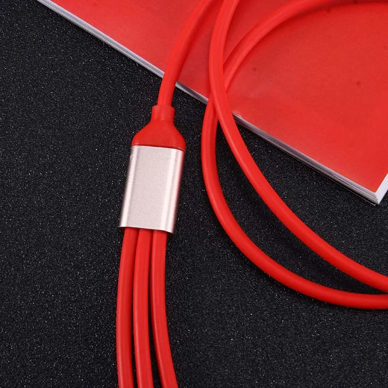3 в 1 1,2 м СВЕТОДИОДНЫЙ модуль панели управления usb type-C для зарядки Lightning кабели для iPhone samsung Xiaomi VDX99