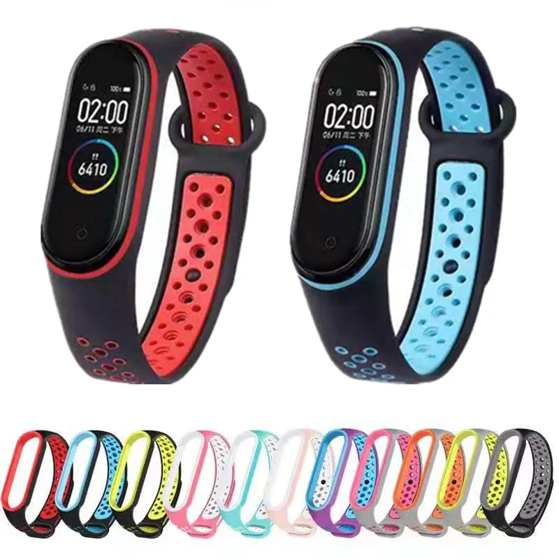 For Mi Band 6 5 4 strap sport Silicone watch wrist Bracelet miband 6 5 accessories bracelet smart strap for Xiaomi mi band 3 4 5