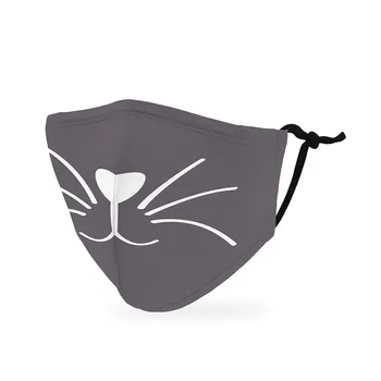 

1PC Fashion Breathable 5-layer Pure Cotton Printed Face Mask PM2.5 Activated Carbon Mask Washable and Reusable mascarillas #K