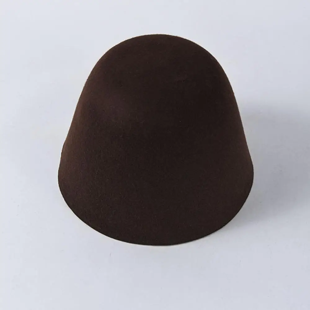 Японская женская мужская зимняя фетровая Панама из искусственной шерсти, Рыбацкая шапка в форме колокольчика