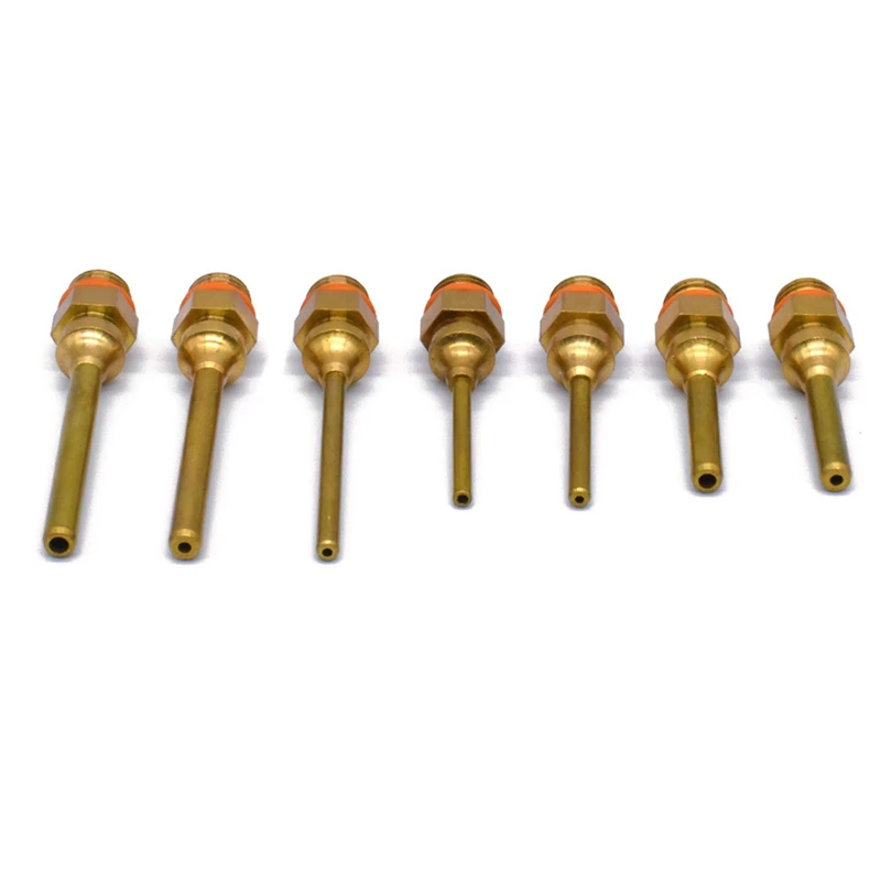 

18Pcs / Set of Glue Copper Nozzle Small Caliber Length Large Caliber Hot Melt Glue Accessories