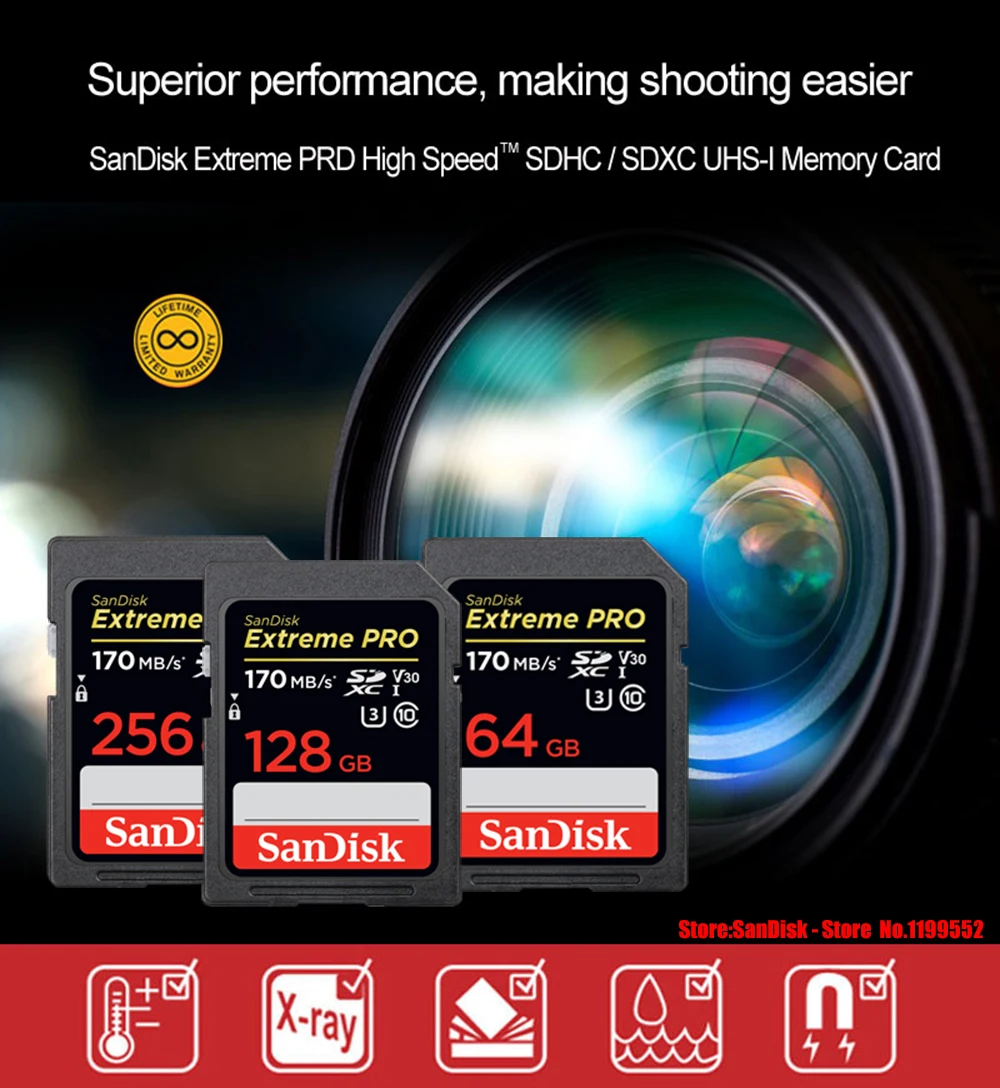 SanDisk карта памяти, SD карта, Экстрим про/Ультра 32 64 128 ГБ U3/U1 32 Гб 128 Гб 64 Гб 256 ГБ 512 ГБ 16 ГБ, флеш-карта, SD память, SDXC, SDHC