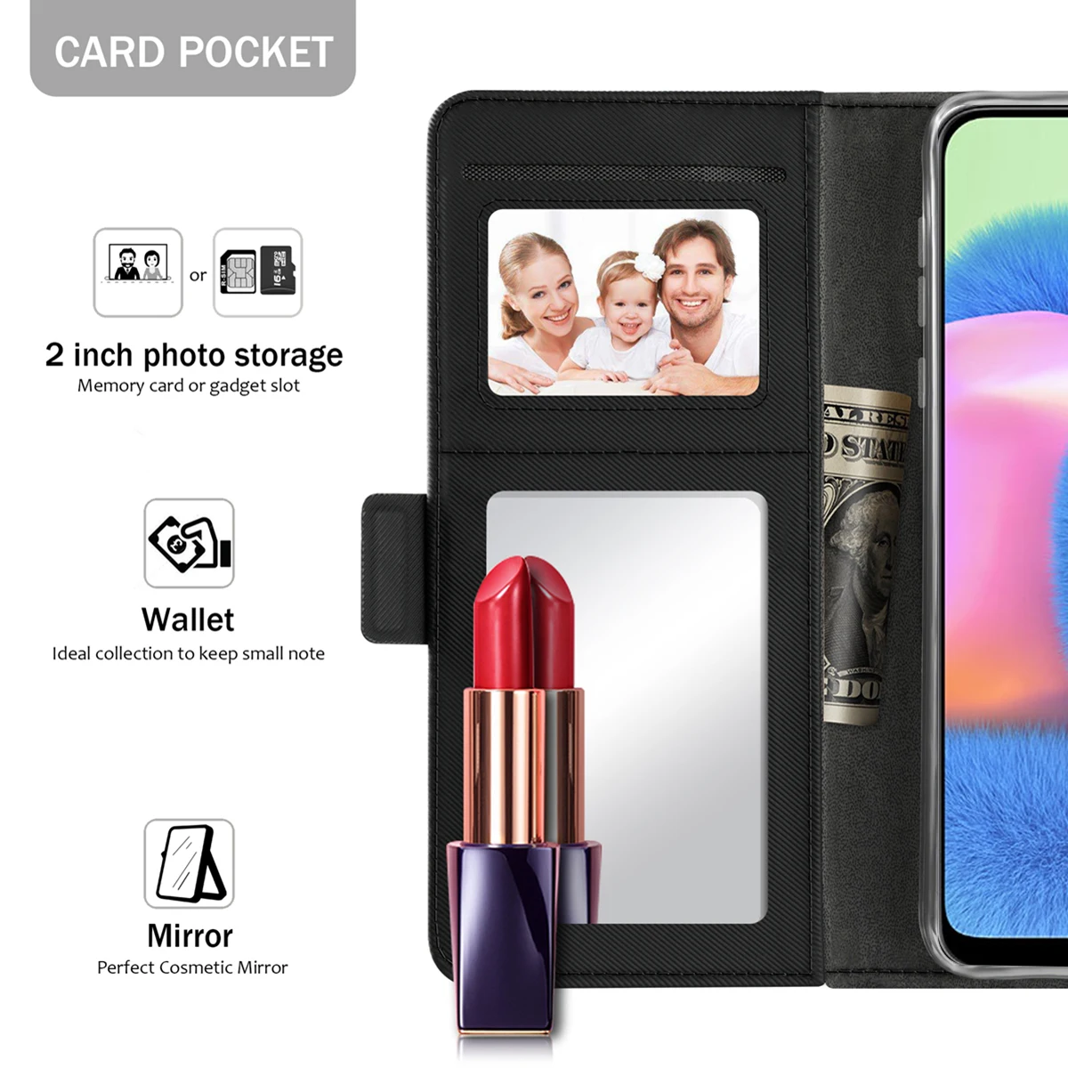 Для samsung Galaxy A71 A51 чехол из искусственной кожи с откидной крышкой и подставкой противоударный чехол с зеркалом для samsung A71 чехол со слотом для карт Роскошный