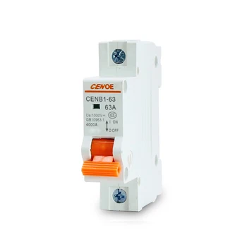 

superior B type tripping solar circuit breaker 1000V DC circuit breaker MCB with 4000A breaking current 63A 50A A 32A 25A 16A