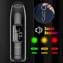 Breathalyzer Alcohol-Tester Digital Professional LCD with 3-Lights Usb-Charging Handheld