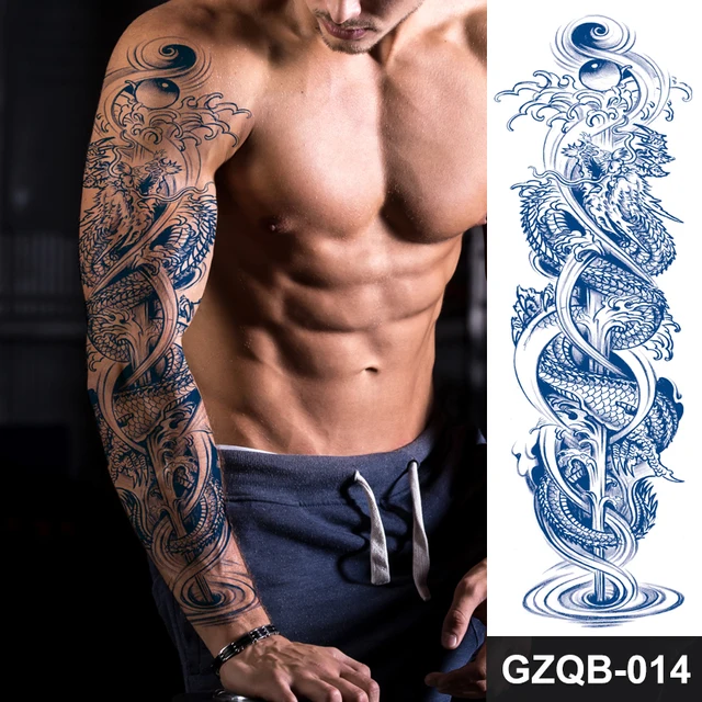 Maori Totem Temporare Tattoos Hulse Fur Manner Frauen Erwachsene Rose Kompass Tribal Gefalschte Tattoo Realistische Volle Arm Tattoo Aufkleber Schwert Aliexpress Haar Kosmetik