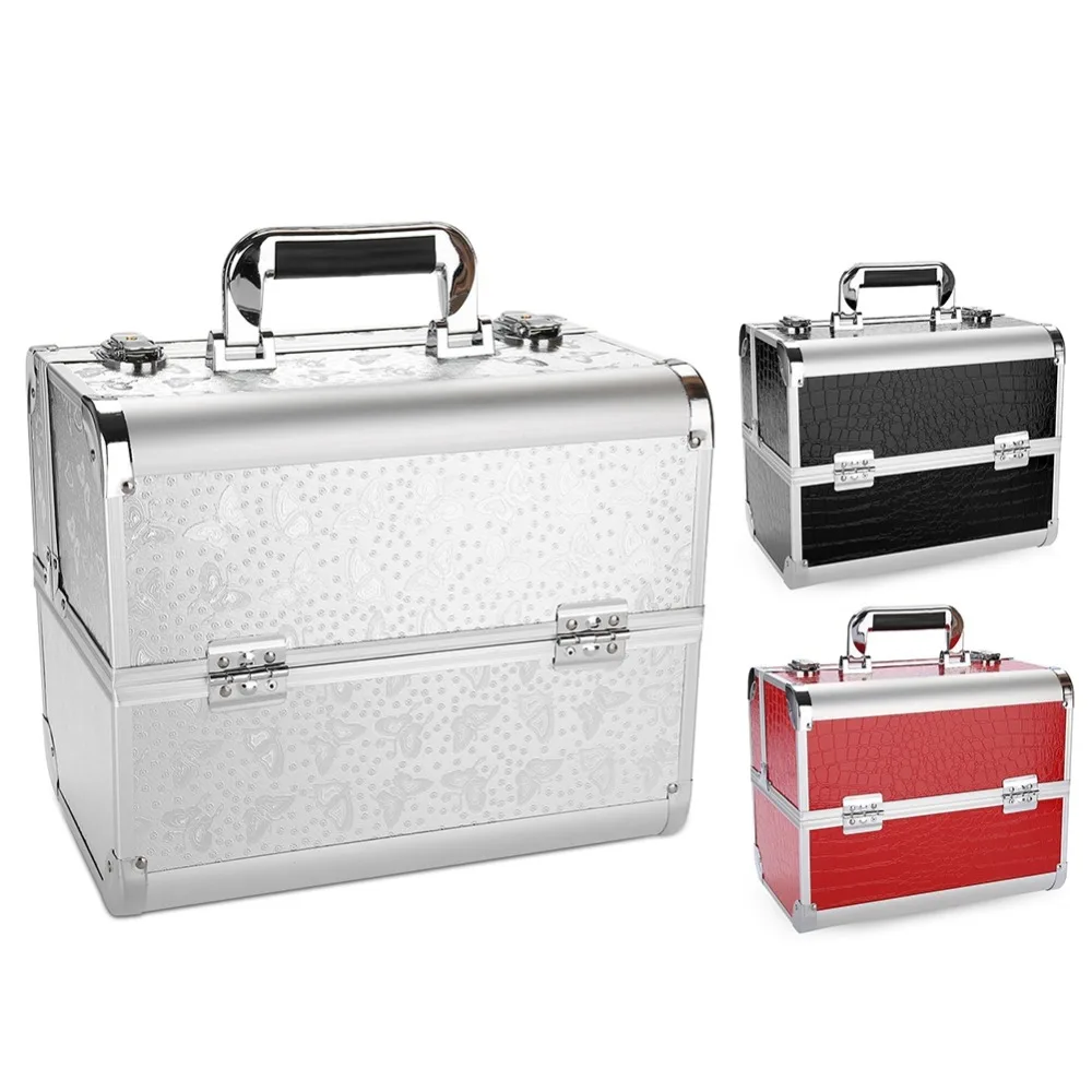 

3 Types Aluminium Tattoo Storage Organizer Strapless Portable Makeup Bag Cosmetic Box Case Storage Holder Beauty Tattoo Supplies