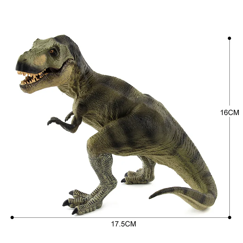 Большой динозавр Юрского периода игрушка-тираннозавр модель мягкий ПВХ пластик ручная роспись игрушки животных для детей Рождественский подарок
