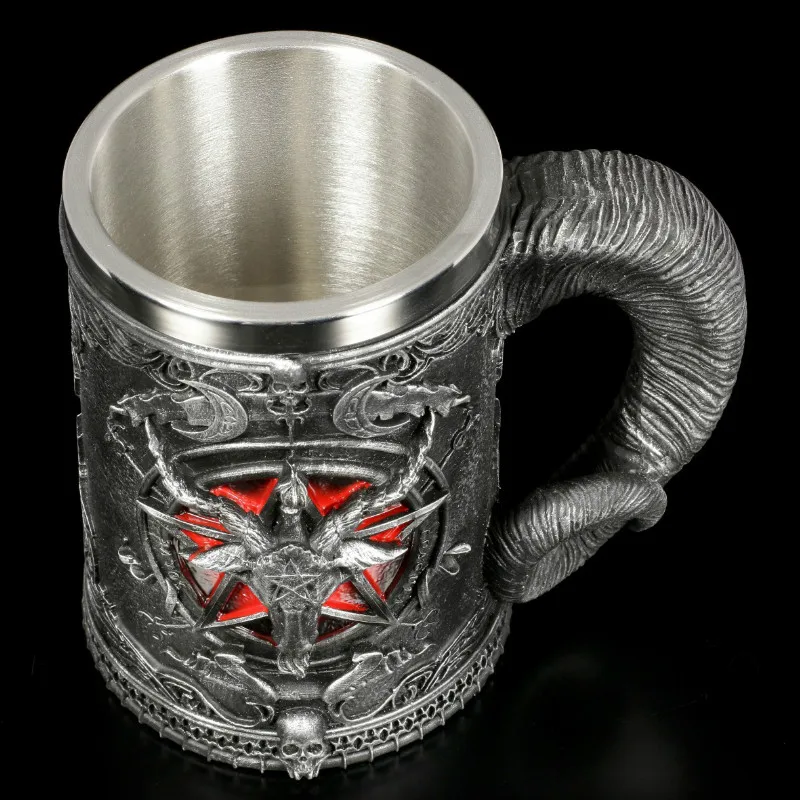 Пивные кружки Baphomet из нержавеющей стали и смолы 3D кофейные бокалы для молока