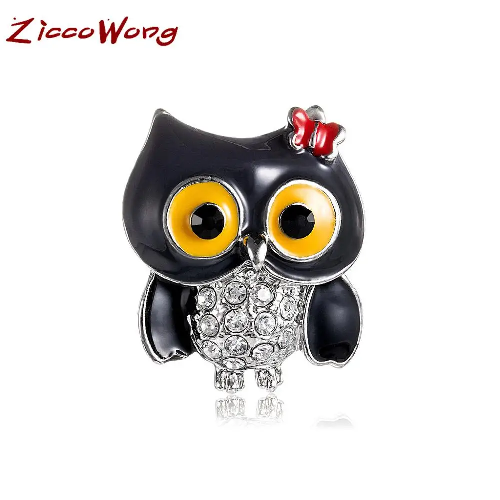 ZiccoWong 2019 Lady Brooch Cartoon Owl Fashion Design Rhinestone Acrylic Bag Pins Lapel Badges For Girl Women Gift | Украшения и