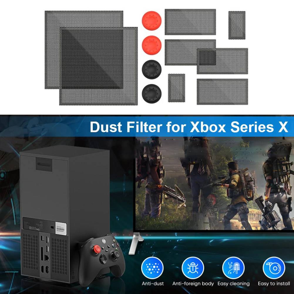1/2 Set Game Console Dust Cover For Xbox Series X Gaming Host Dustproof