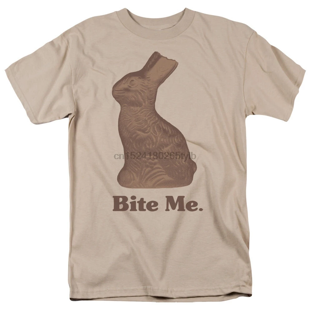 Chocolate Bunny BITE ME. Easter Adult T-Shirt All Sizes |