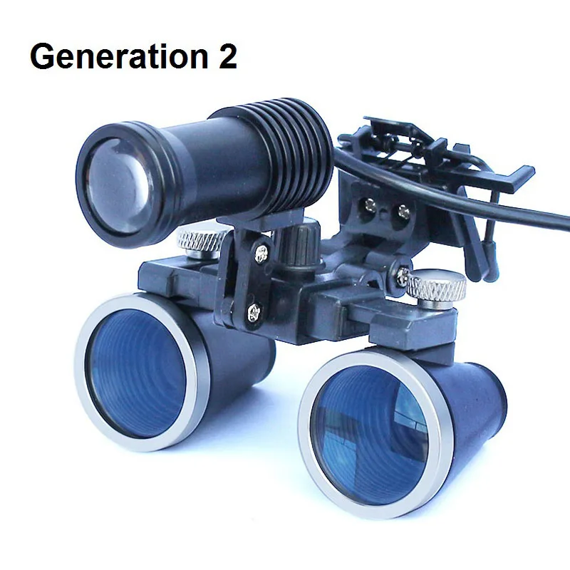 2.5X 3.5X Binocular Magnifier Dental Loupe 3W 5W LED Spotlight Medical Headlight with Rechargeable Battery Surgical Loupes