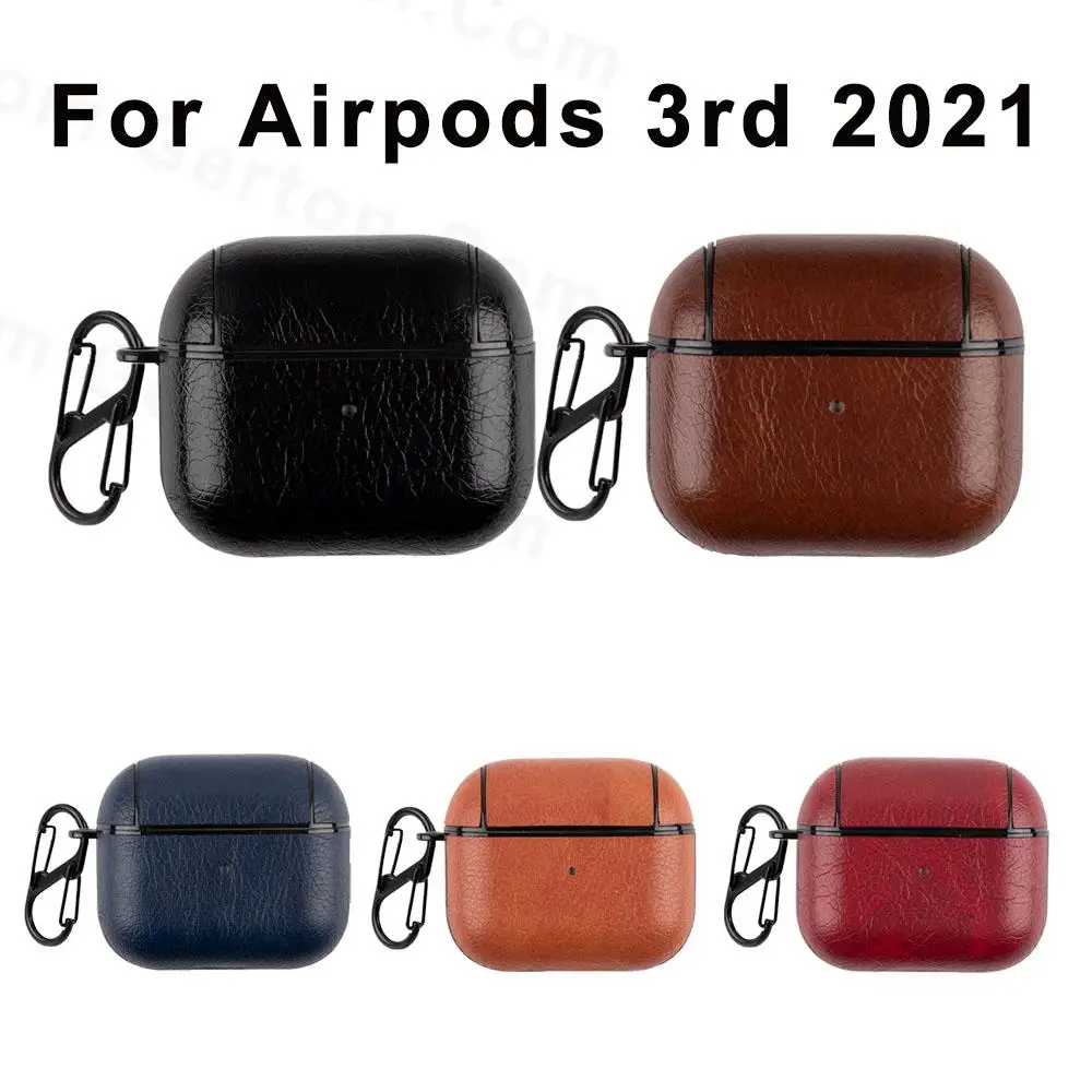Pu Leather Case For Airpods 3 3rd 2021 Luxury Protective Cover With