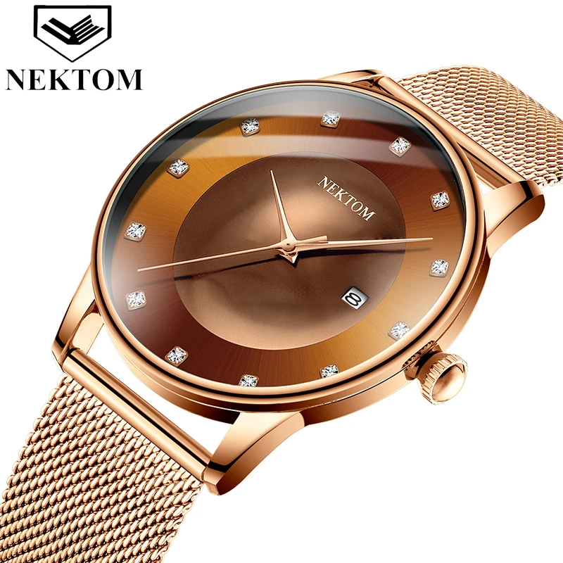 NEKTOM2020 Ultra-thin Fashion Trend Simple Watch Waterproof Selection Dial Men's Gift Quartz Clock Minimalist Watch
