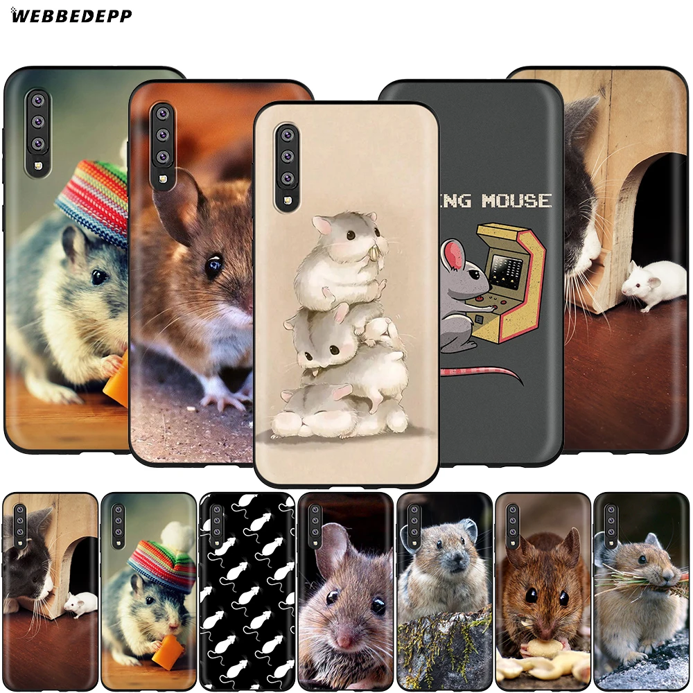 Webbedepp с принтом в виде милой мышки чехол для Samsung Галактики S7 S8 S9 S10 Edge Plus Note 10 8 9 A10 A20