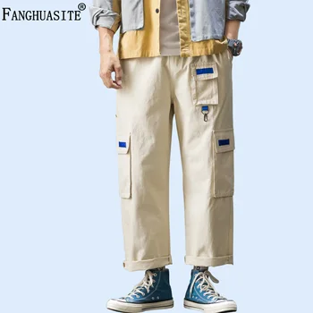

Men's Casual Pants Autumn Solid color High quality Cotton Trousers male Multi-pocket Fashion Loose Comfortable Cargo Pants A987