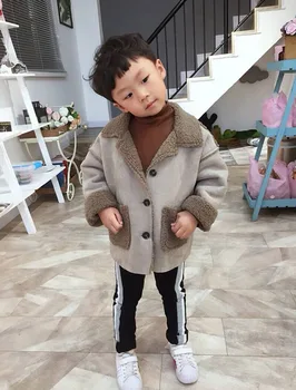 

Girls lamb coat Korean version fur integrated cotton clothing fashion
