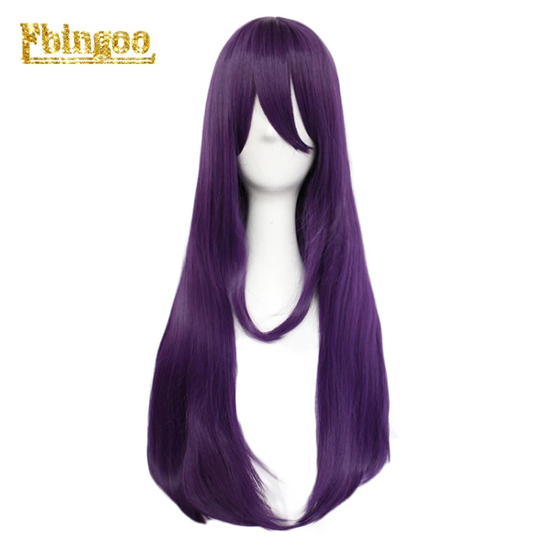 

Ebingoo Doki Doki Literature Club Yuri Monika Natsuki Sayori DDLC High temperature fiber Synthetic Cosplay Wigs for Halloween