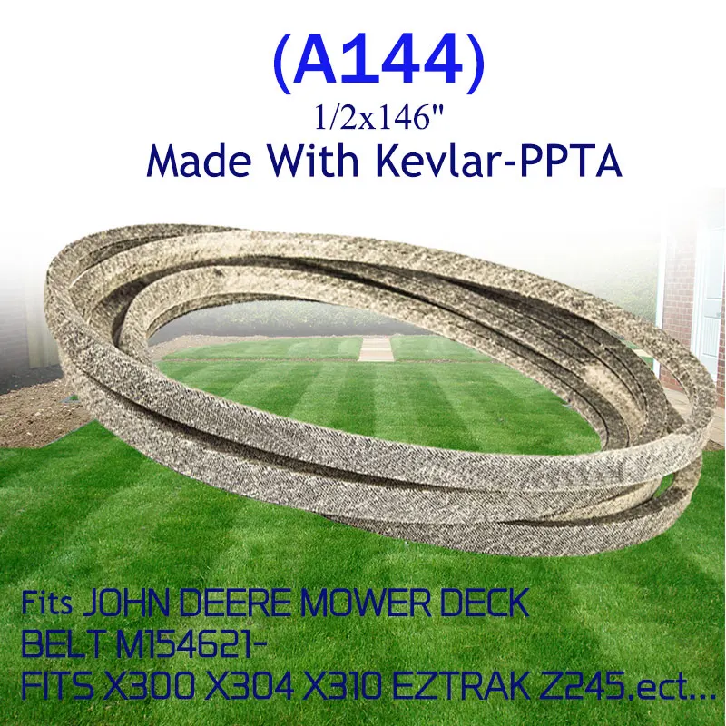 V-образный ремень для косилки John Deere с кевларовым ремнем 1/2 дюйма x 146 M154621 подходит