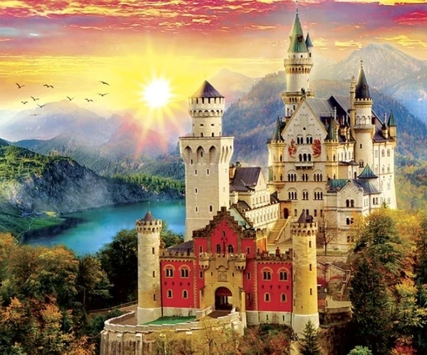 

New Arrival Diamond Painting Landscape Diy Full Diamond Embroidery Scenery Castle Mosaic Picture of Rhinestone Home Decor Gift