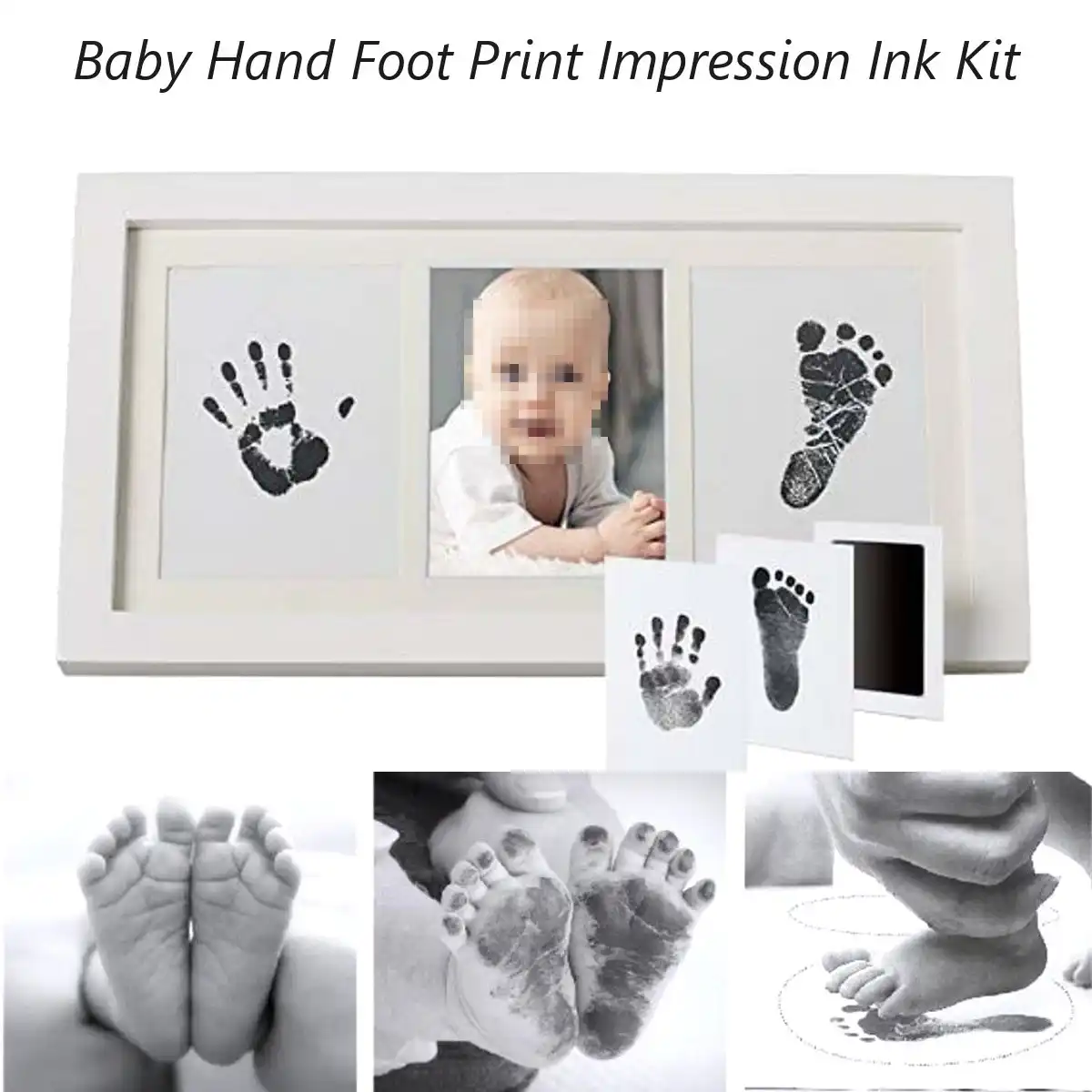 newborn baby hand and footprints