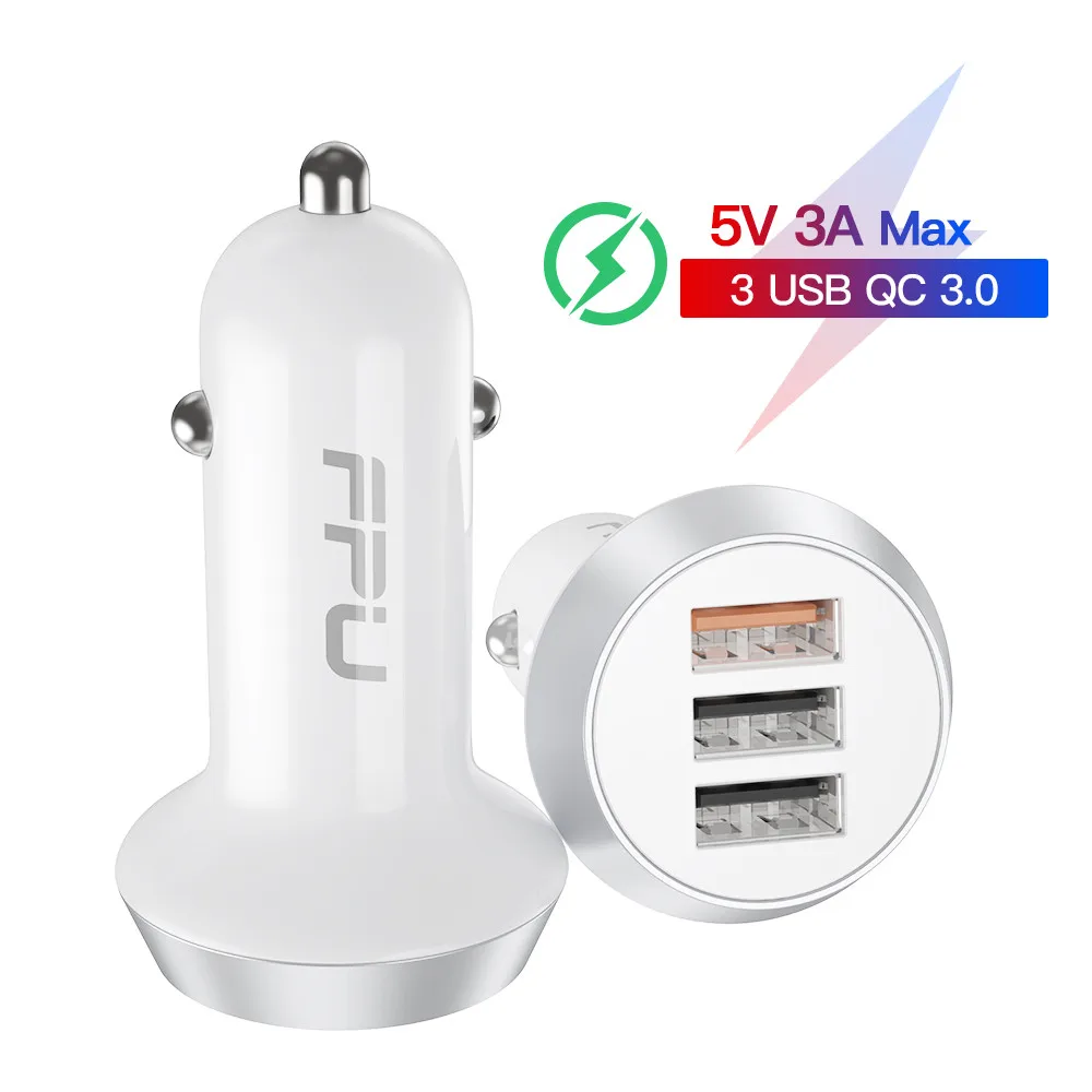 FPU Quick Charge 3,0 Автомобильное зарядное устройство для iPhone Xiaomi samsung S10 QC QC3.0 Мульти USB Автомобильное зарядное устройство быстрый автомобильный адаптер зарядного устройства для телефона - Тип штекера: White Car Charger
