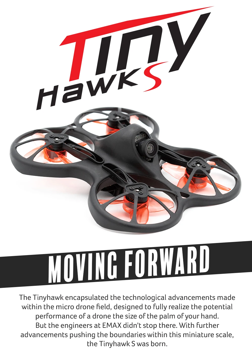 Emax 2S Tinyhawk S Mini FPV Racing Drone, EMAX's Tinyhawk is a micro-drone with a