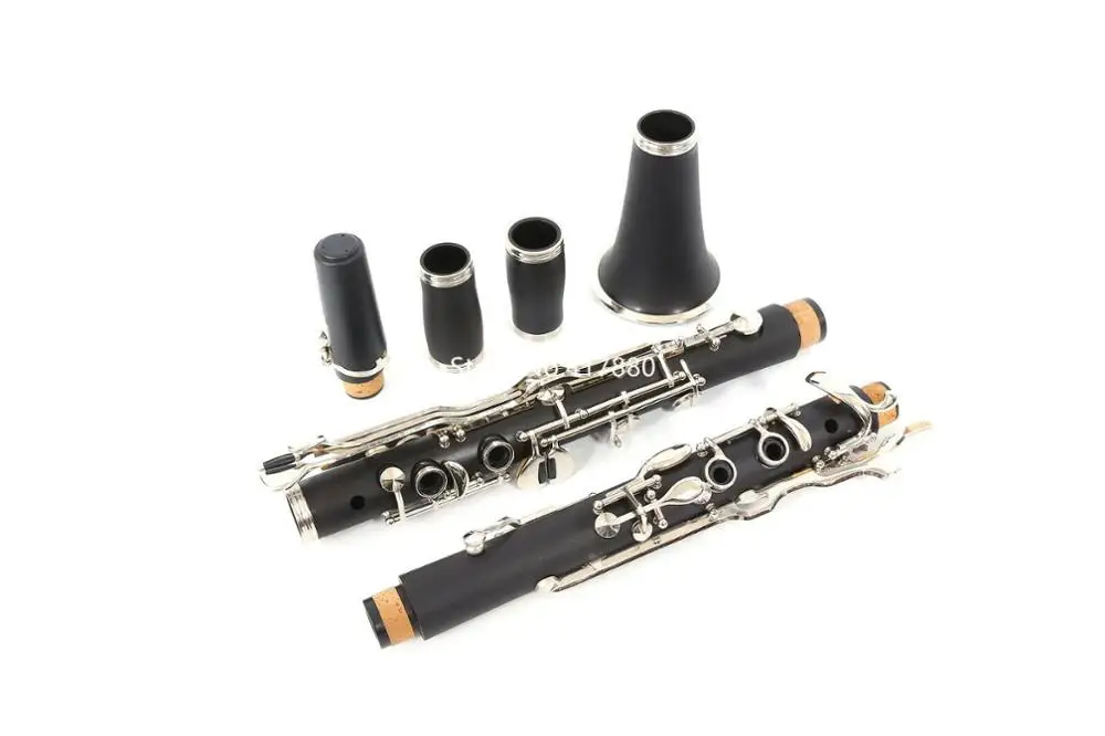 Hot Selling clarinet G key Nickel plated Ebony Wood or Bakelite 17 keys Good sound Professional Musical Instrument with Case