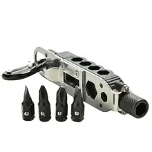 Mini destornillador multifuncional para exteriores, llavero EDC, herramienta de reparación de acero inoxidable portátil, envío directo