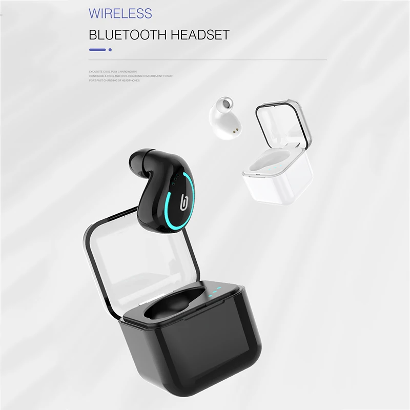 TWS M-B8, Bluetooth наушники с одним ухом, 5,0 дюйма, настоящие беспроводные наушники, спортивные, невидимые, затычки для ушей, сенсорная, водонепроницаемая гарнитура