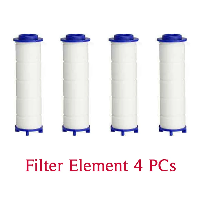 4 pcs filter element VEHHE фильтр, насадка для душа с кнопкой остановки, 3 функции, ванная комната, многофункциональная 80 мм Насадка, гальванический, водосберегающий распылитель - Цвет: 4 pcs filter element