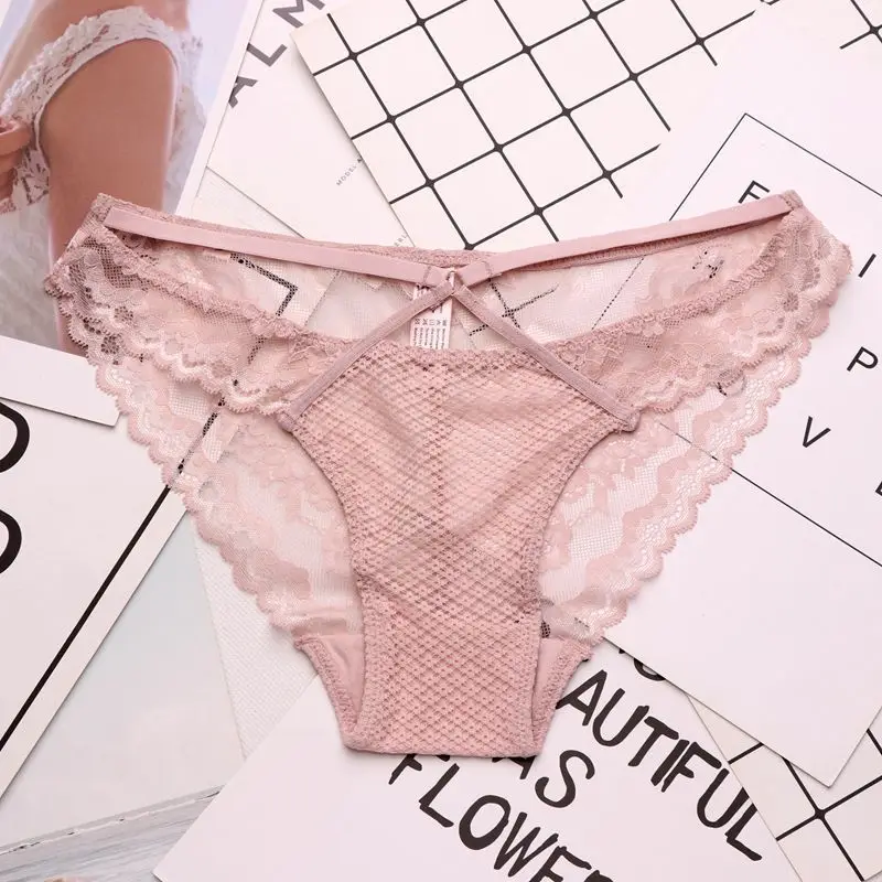 Pink TERMEZY, сексуальные кружевные трусики, женское модное нижнее белье, соблазнительные, красивые трусы, высокое качество, открытые трусы, нижнее белье - Цвет: Pink
